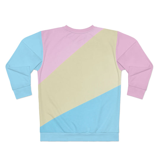 Pink, Blue, & Cream Color Block Unisex Sweatshirt