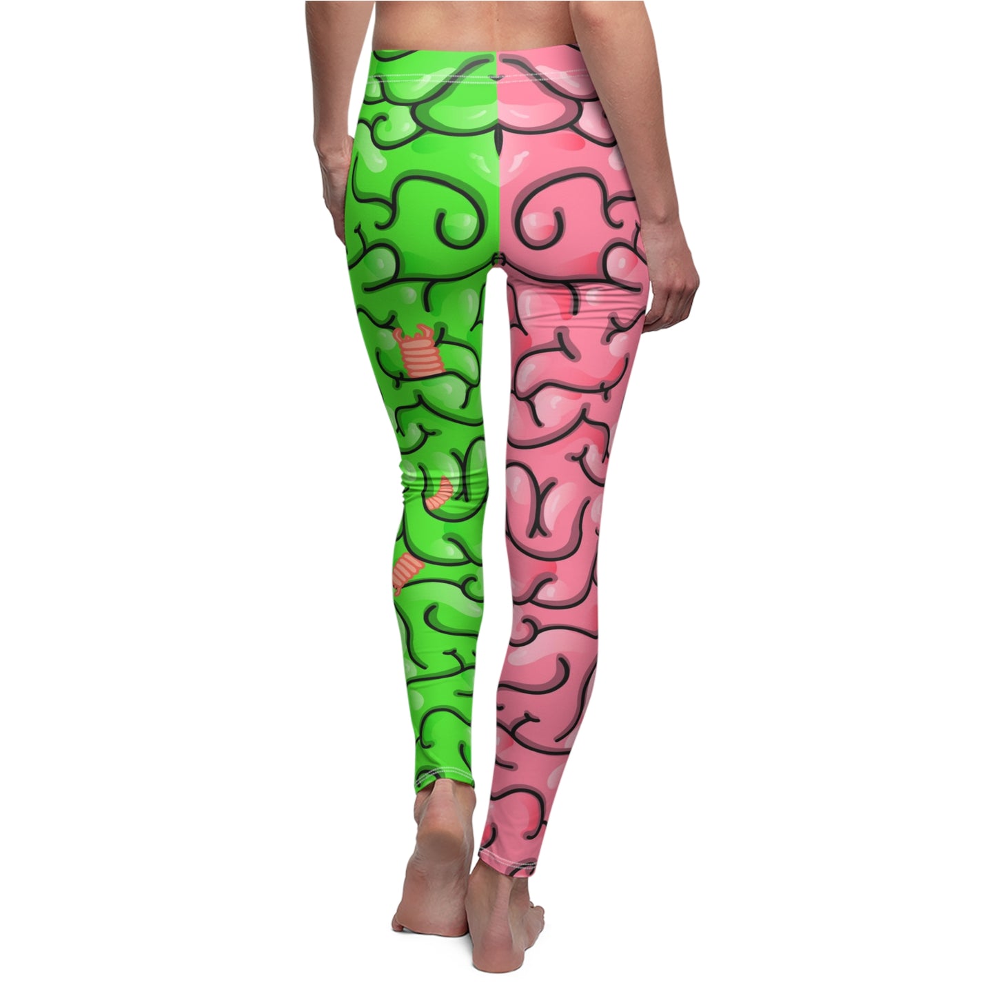 Half Zombie Half Human Brains Women's Leggings