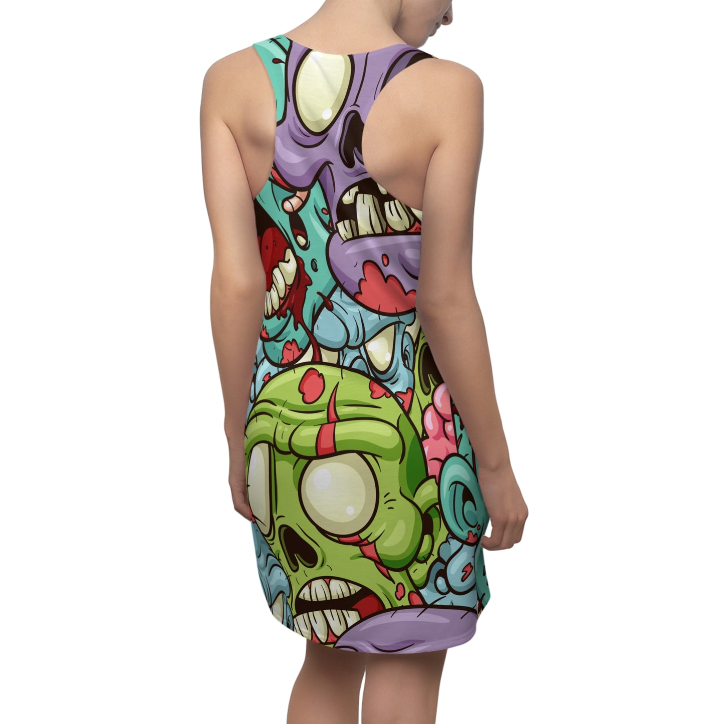 Zombie Heads Women's Racerback Dress