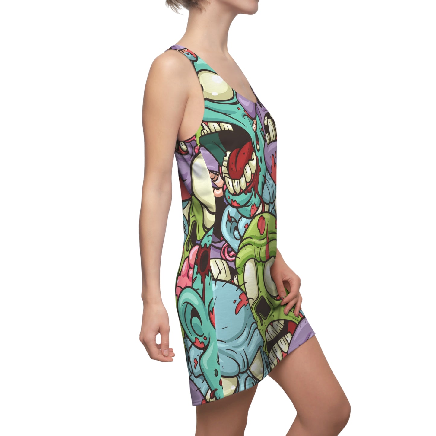 Zombie Heads Women's Racerback Dress