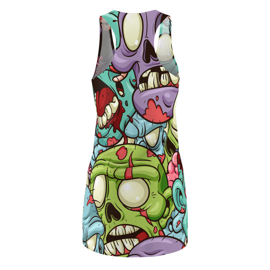 Zombie Heads Women's Racerback Dress