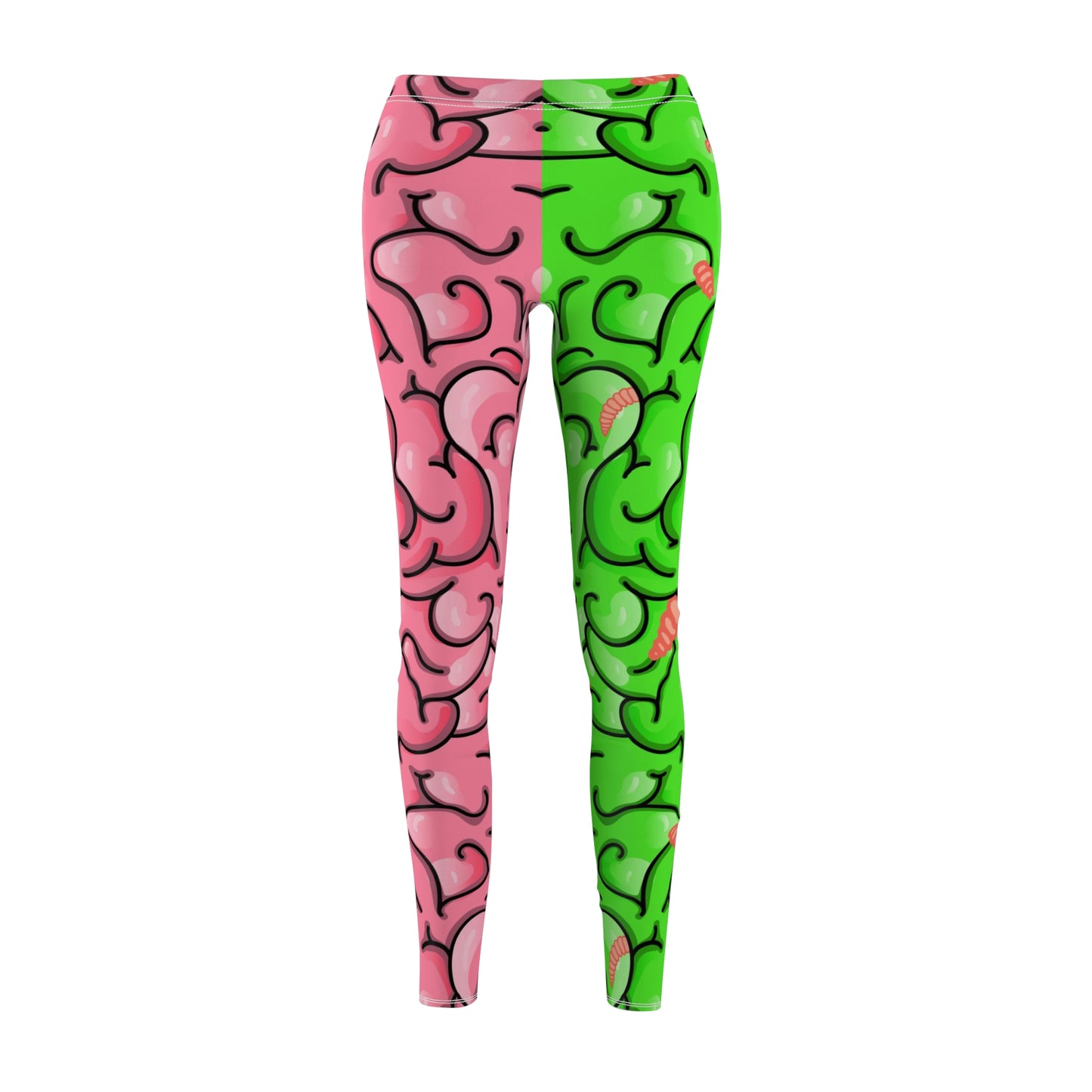 Half Zombie Half Human Brains Women's Leggings