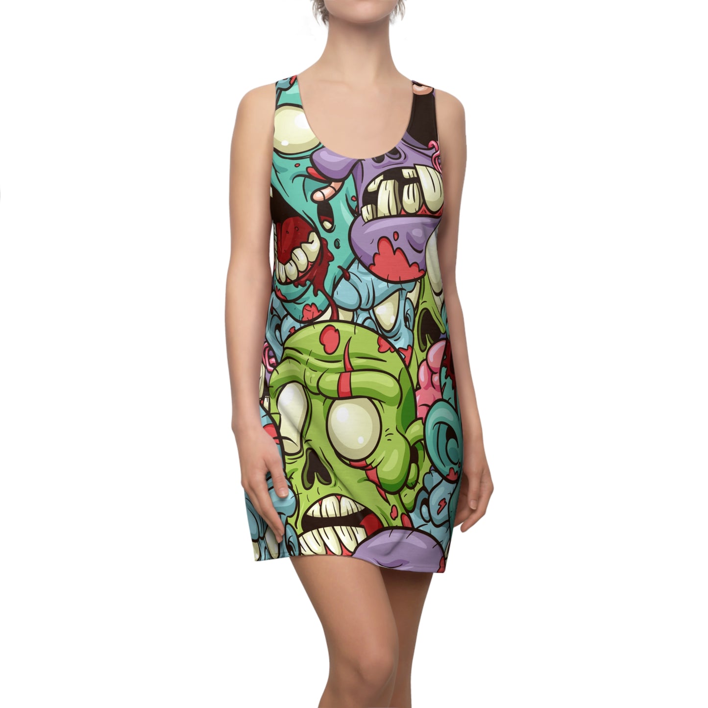 Zombie Heads Women's Racerback Dress