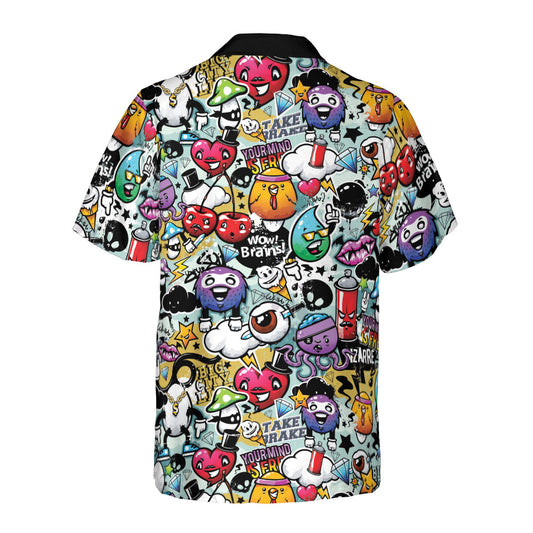 Bizarre Graffiti Button Up Shirt