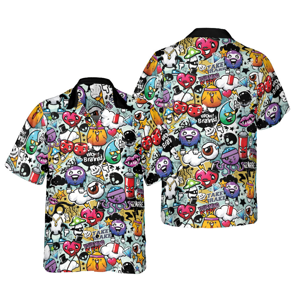 Bizarre Graffiti Button Up Shirt