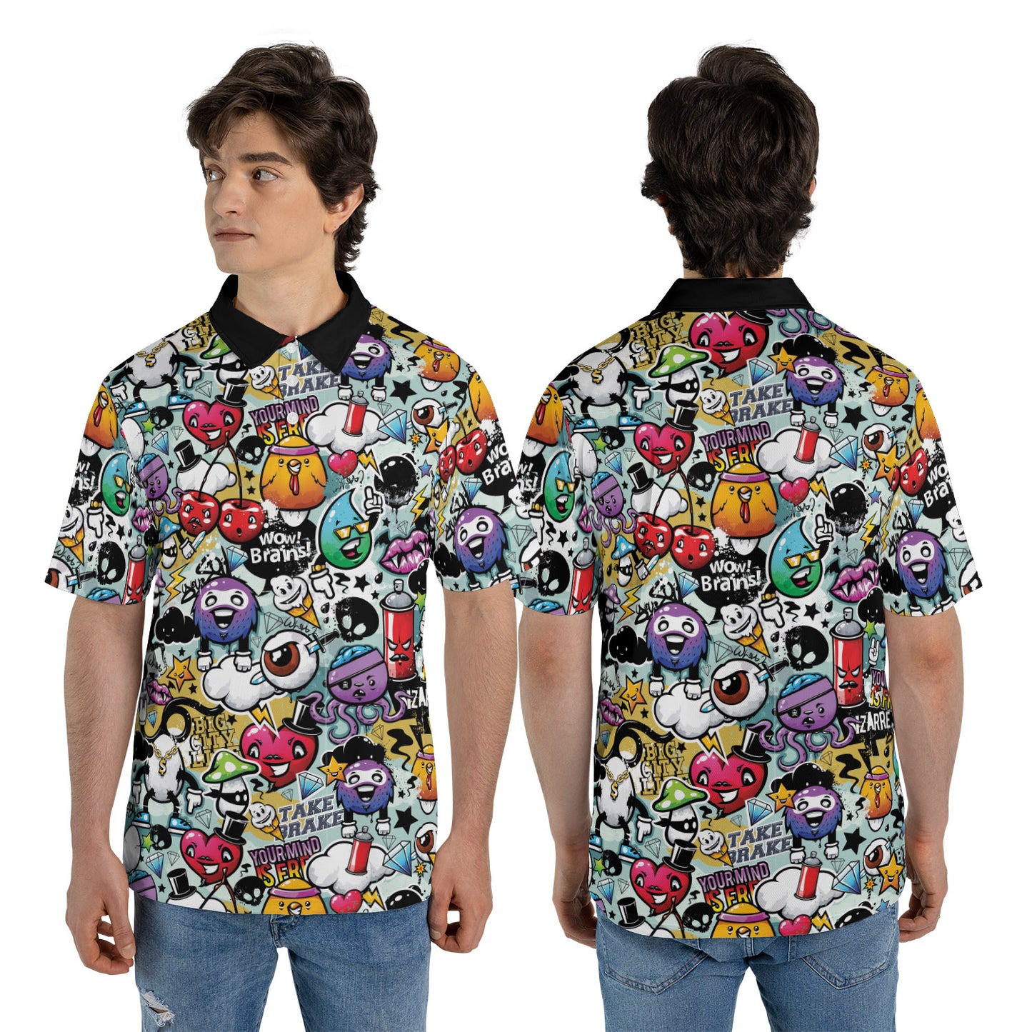 Bizarre Graffiti Premium Polo Shirt