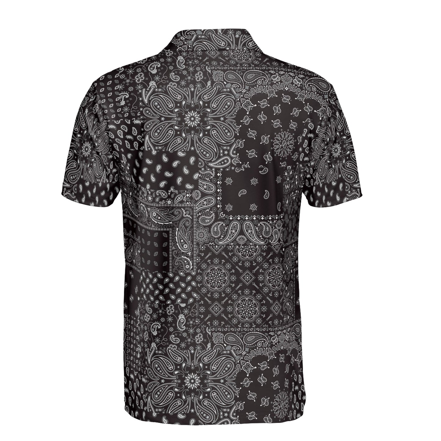 Black Paisley Bandanna Polo Shirt