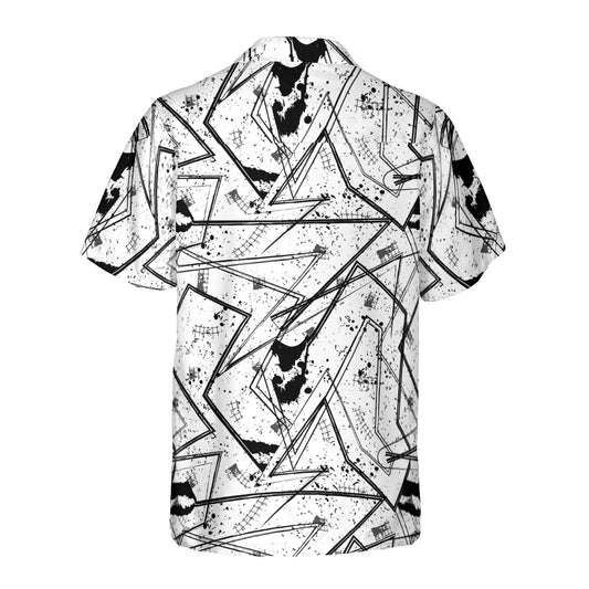 Black & White Geometric Button Up Shirt