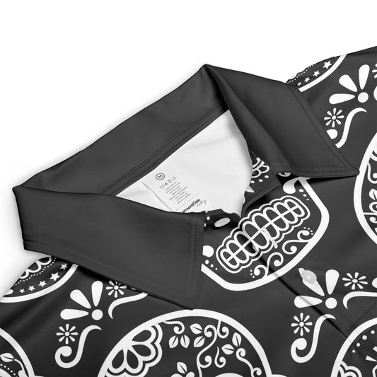 Black & White Calavera Polo Shirt