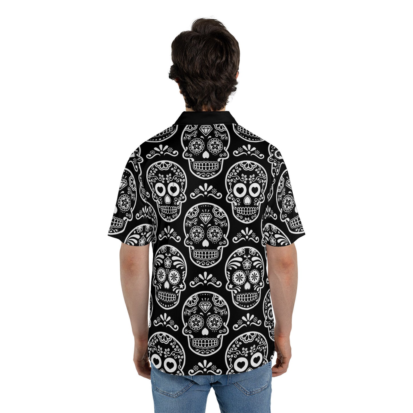 Black & White Calavera Premium Polo Shirt