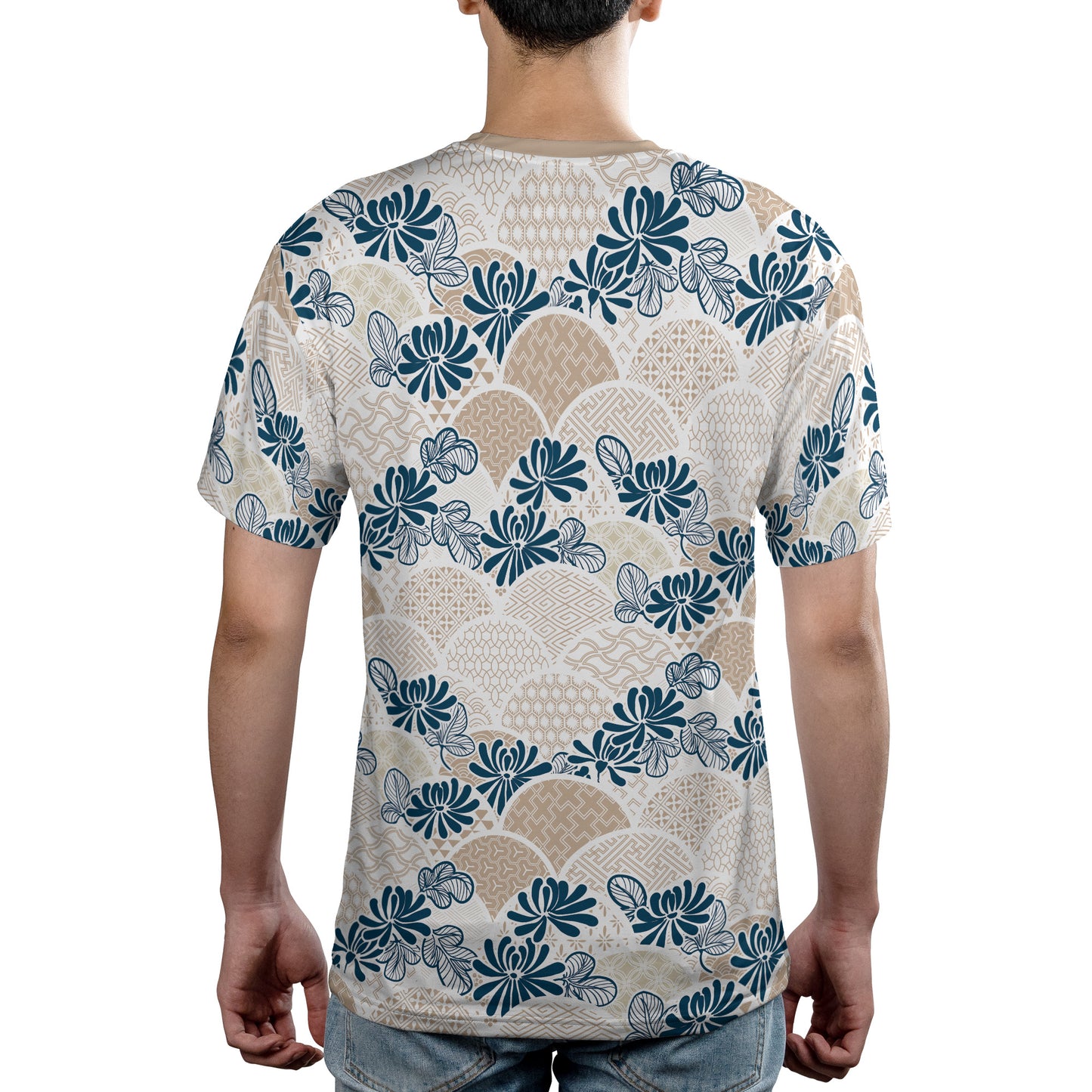 Blue Flowers & Kimono Comfort T-shirt