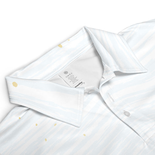 Blue Asian Waves Polo Shirt