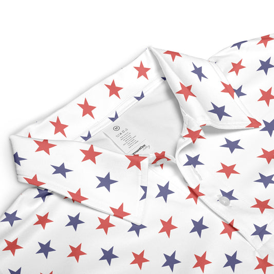 Blue & Red Stars Polo Shirt