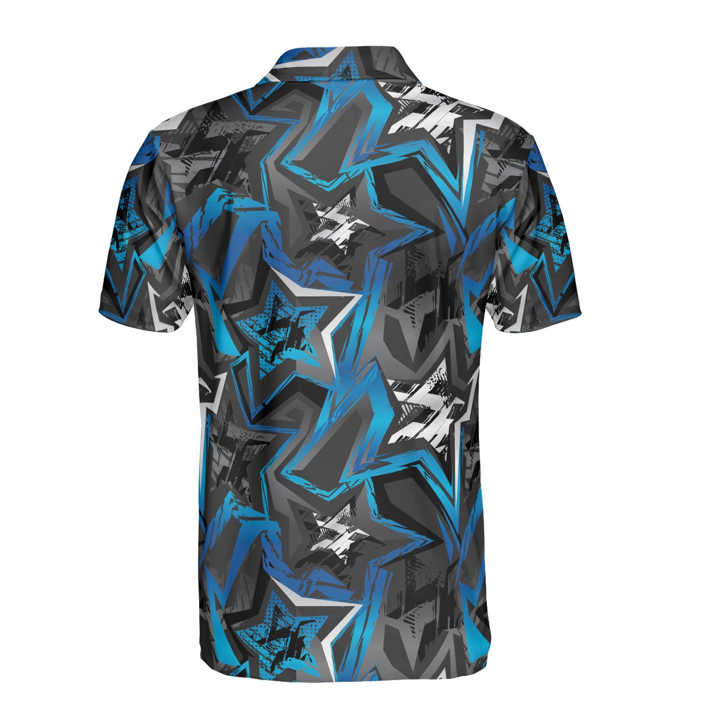 Blue & White Stars Polo Shirt