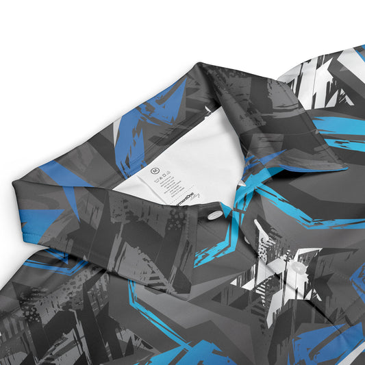 Blue & White Stars Polo Shirt