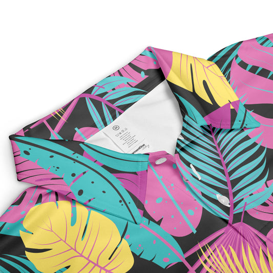 Bright Tropical Leaves Polo Shirt