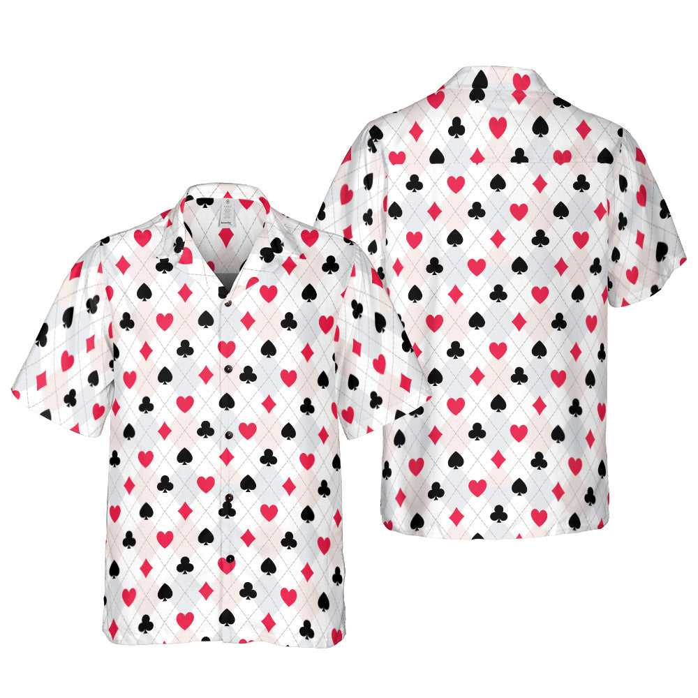 Card Suit Argyle Button Up Shirt
