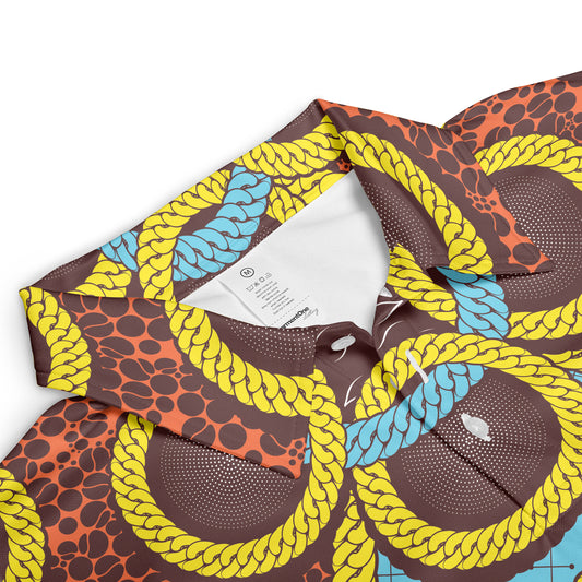 Chain Links & Coffee Polo Shirt