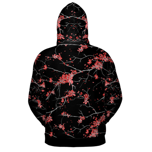 Cherry Blossoms Black Premium Unisex Hoodie