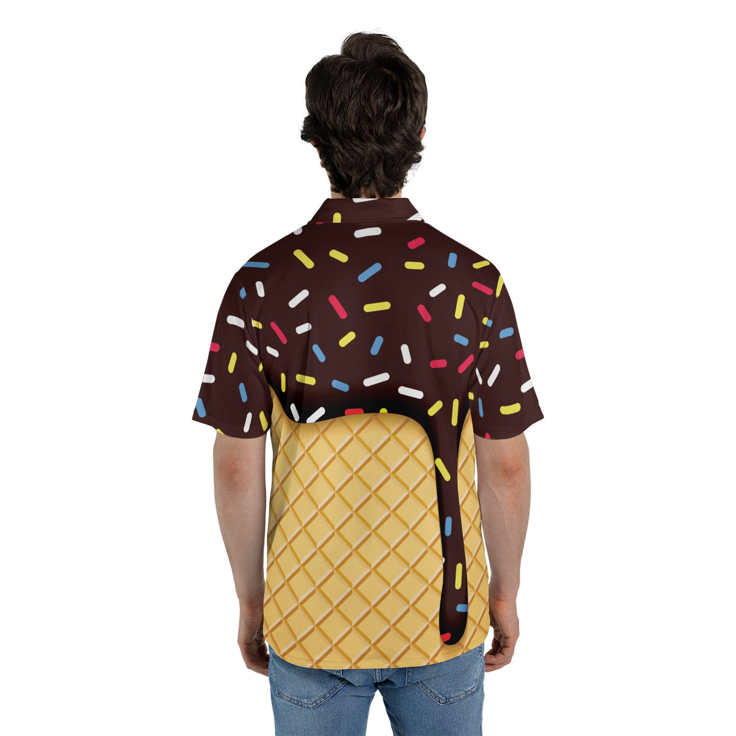 Chocolate Ice Cream Cone Premium Polo Shirt