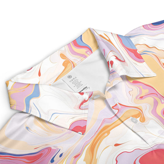 Colorful Marble Polo Shirt
