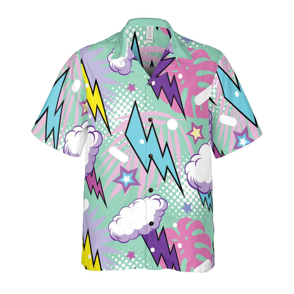 Comic Thunderstorm Button Up Shirt