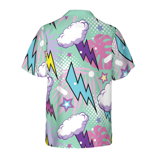 Comic Thunderstorm Button Up Shirt