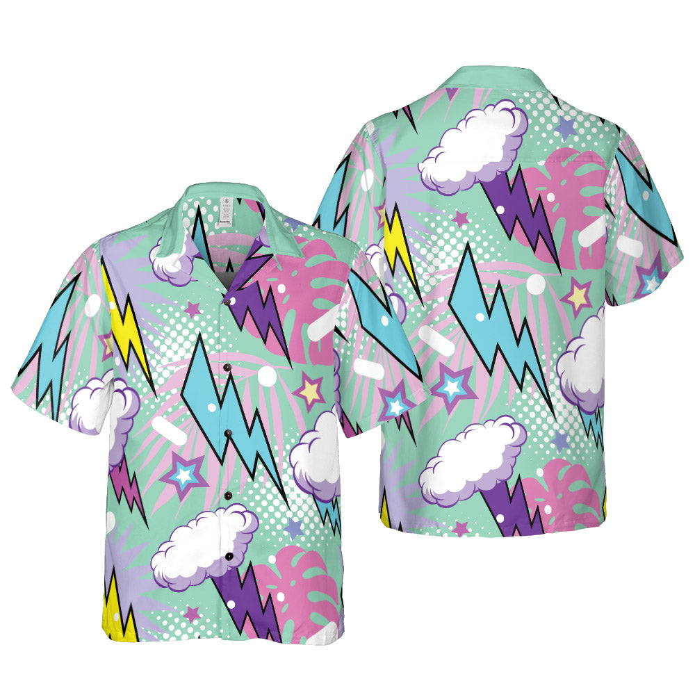 Comic Thunderstorm Button Up Shirt