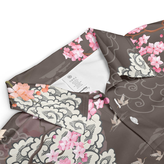Cranes & Cherry Blossoms Polo Shirt