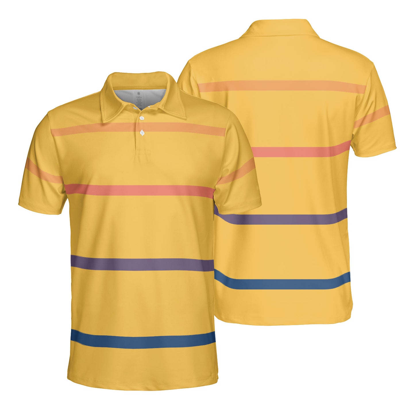 Desert Sunset Striped Polo Shirt