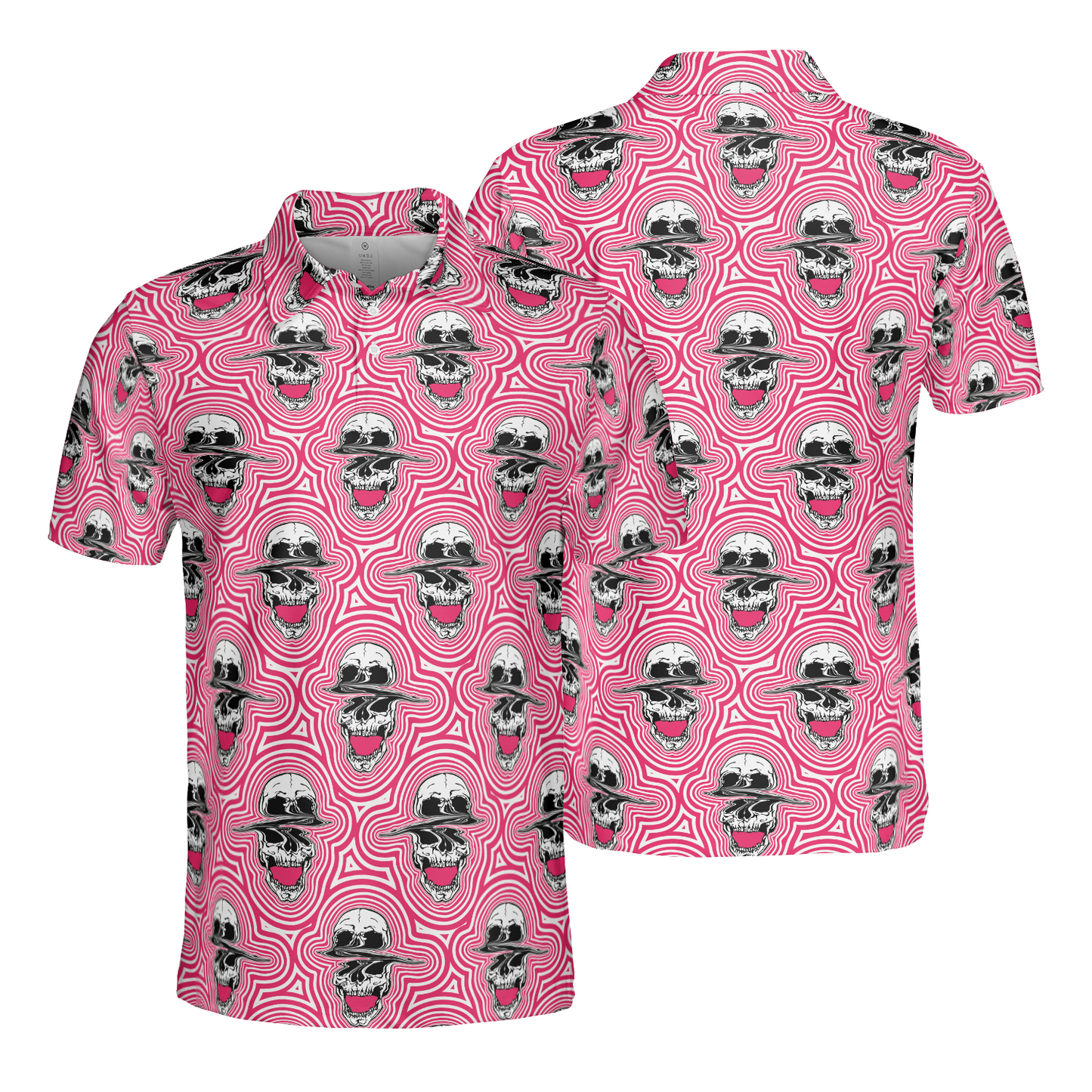 Glitched Skulls Polo Shirt