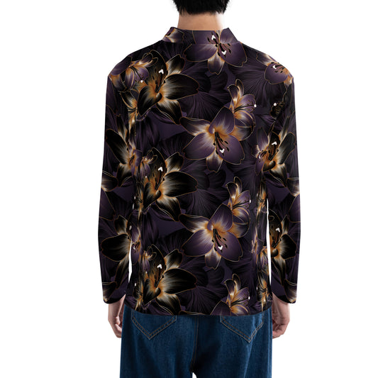 Golden Luxury Flowers Performance Q-Zip