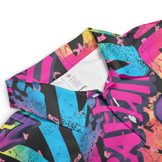 Gradient Graffiti Polo Shirt