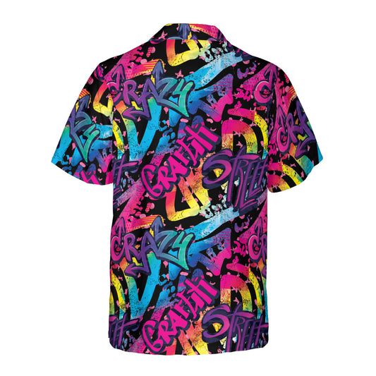 Gradient Graffiti Button Up Shirt