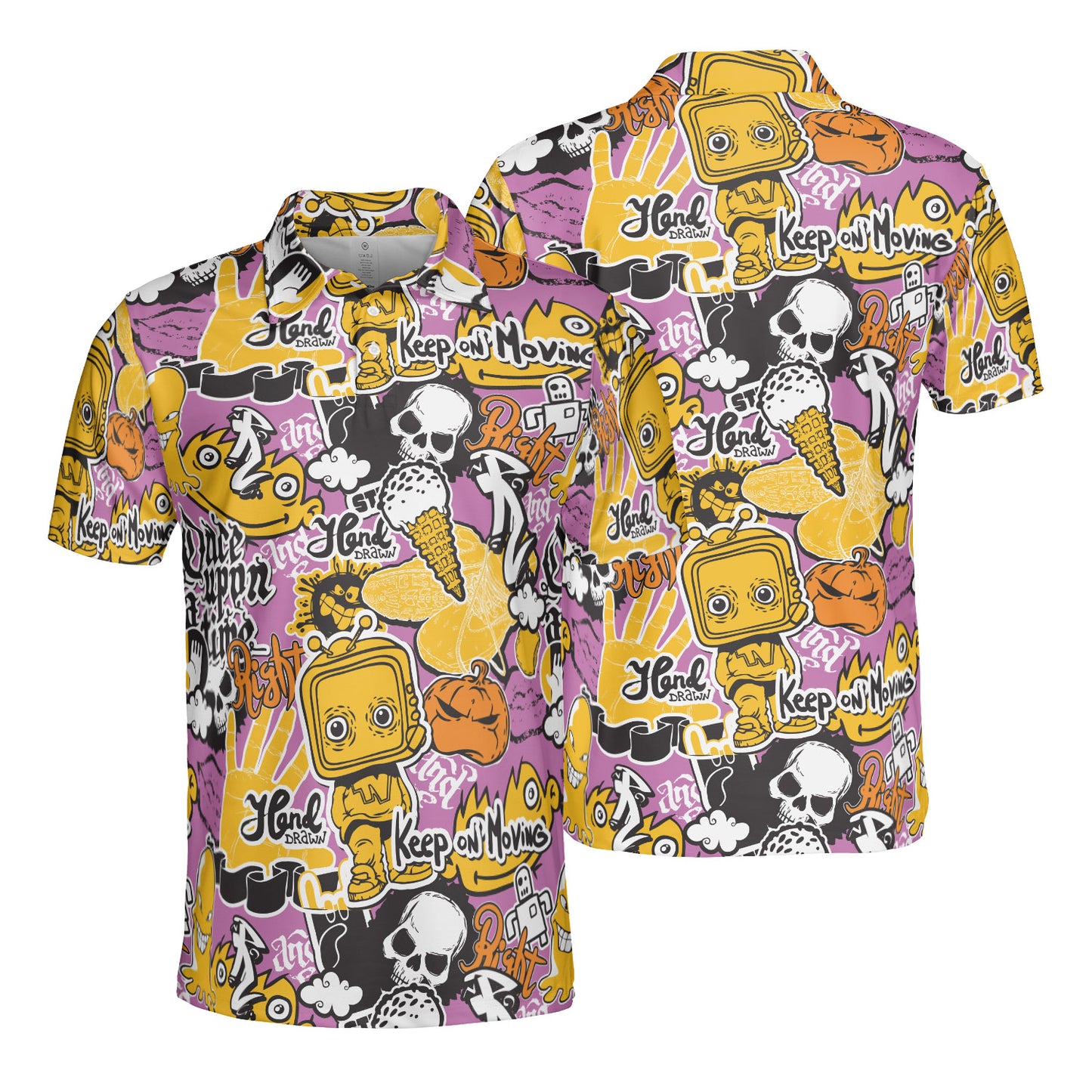 Hand Drawn Polo Shirt