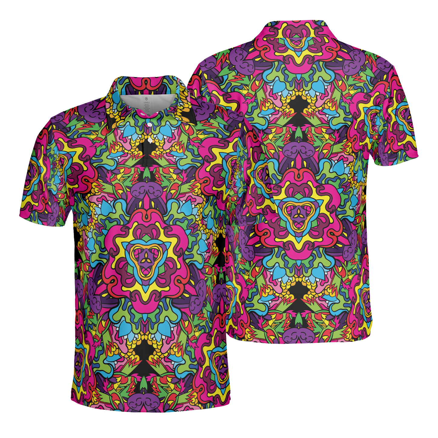 Hippie Psychedelic Polo Shirt
