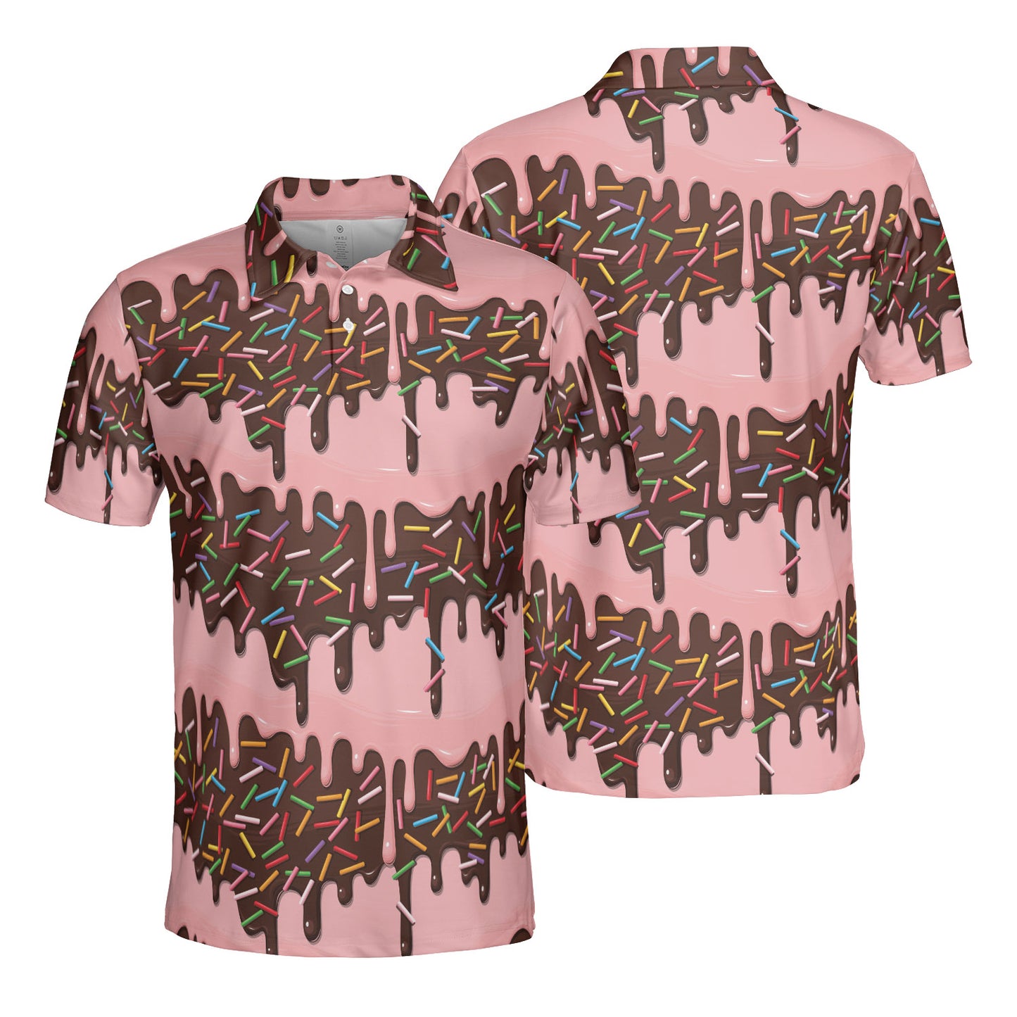 Melting Chocolate & Strawberry With Sprinkles Polo Shirt
