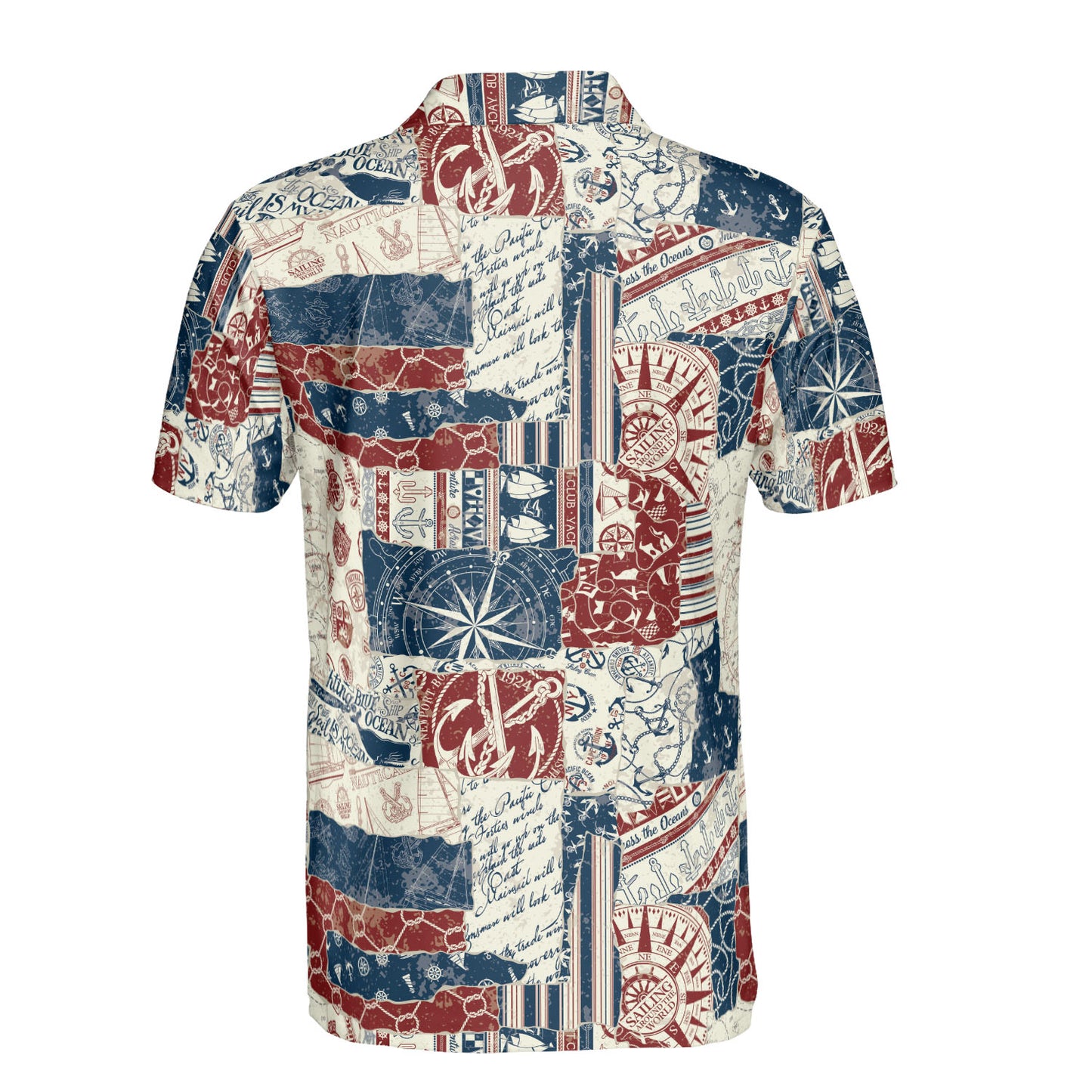 Nautical Patchwork Polo Shirt