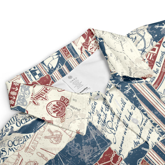 Nautical Patchwork Polo Shirt