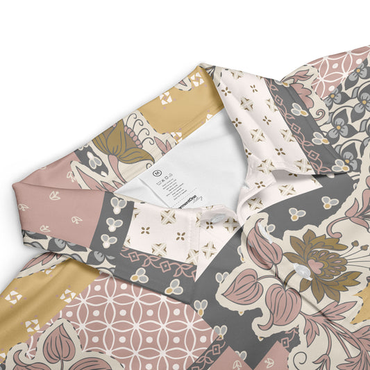 Old Floral Patchwork Polo Shirt