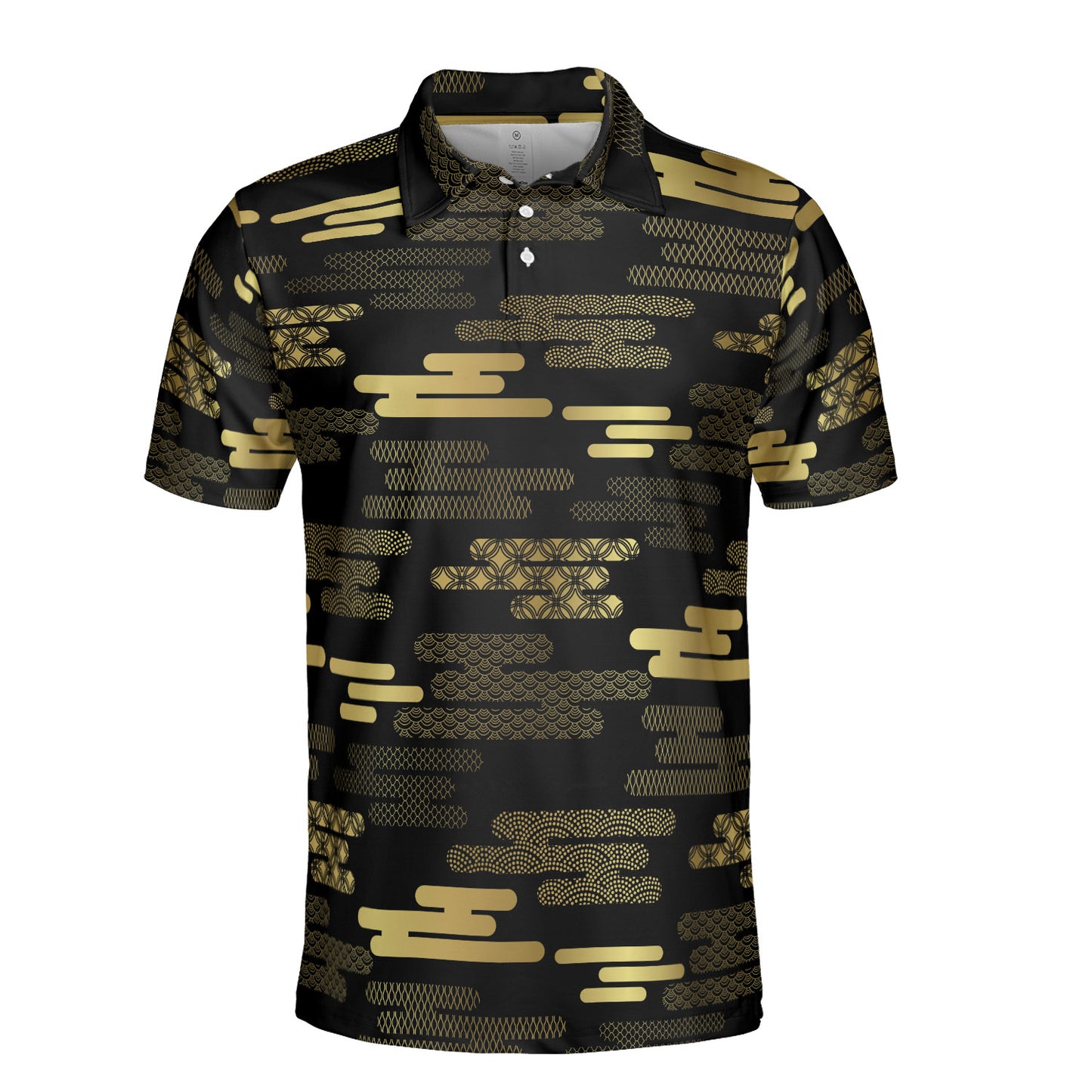 Oriental Cloud Pattern Polo Shirt