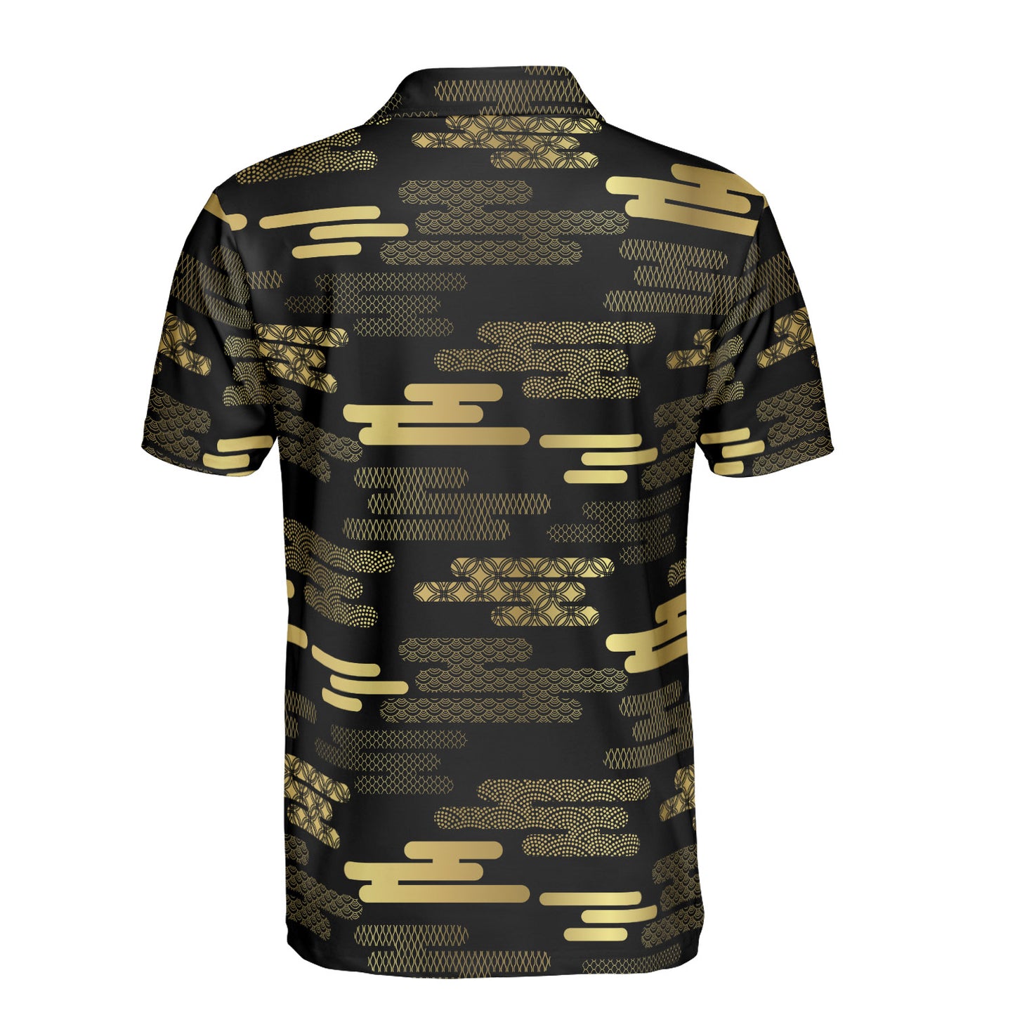 Oriental Cloud Pattern Polo Shirt