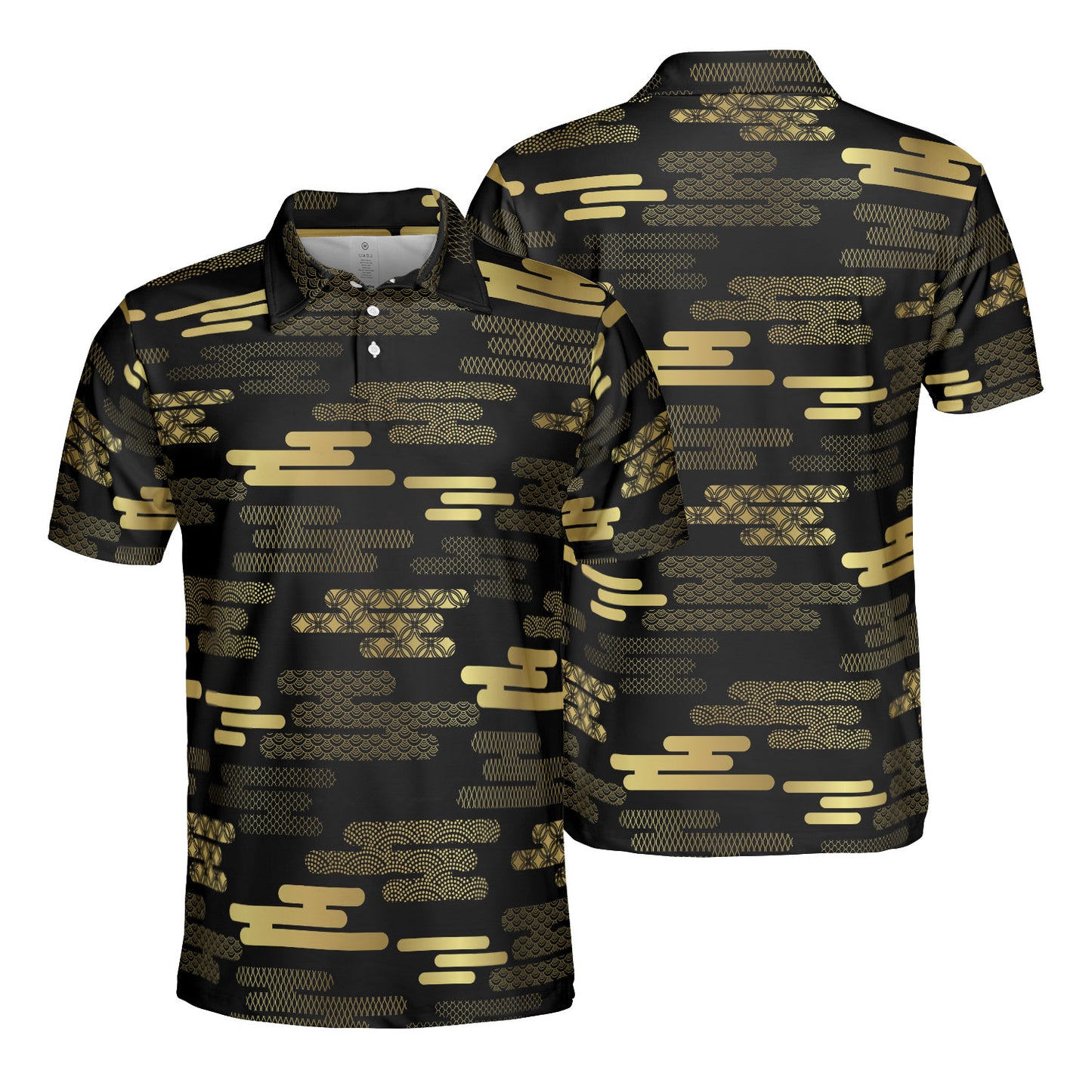 Oriental Cloud Pattern Polo Shirt