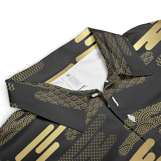 Oriental Cloud Pattern Polo Shirt