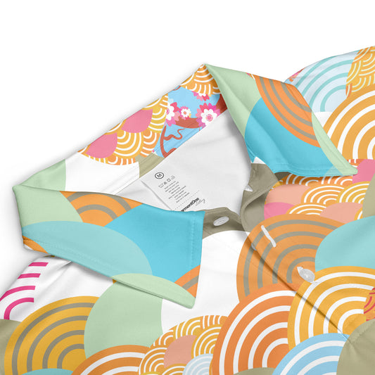 Oriental Fish Scales Polo Shirt