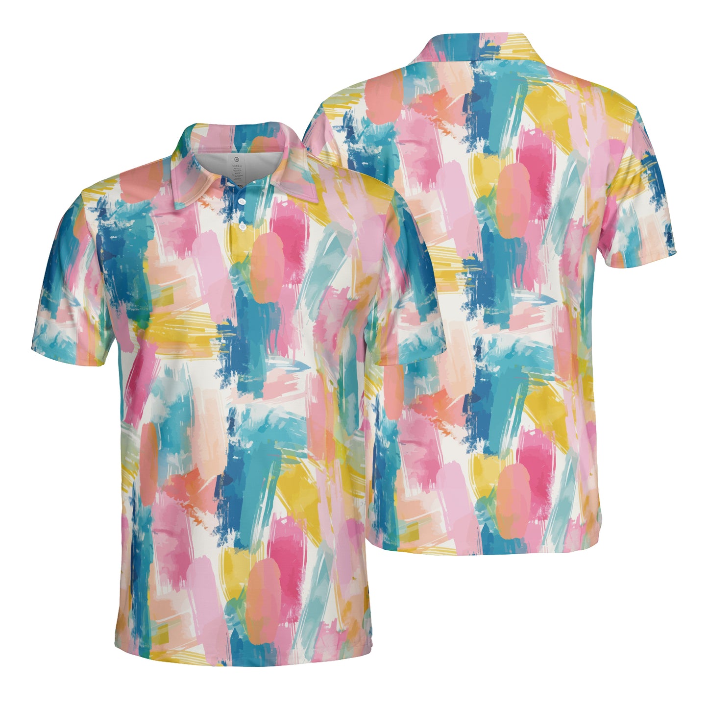 Pastel Brush Strokes Polo Shirt