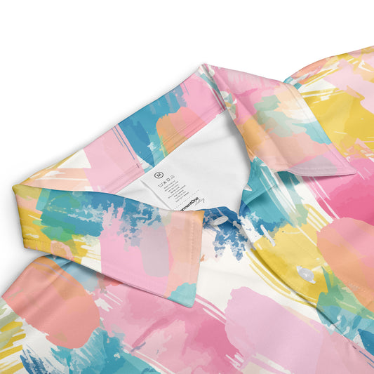 Pastel Brush Strokes Polo Shirt