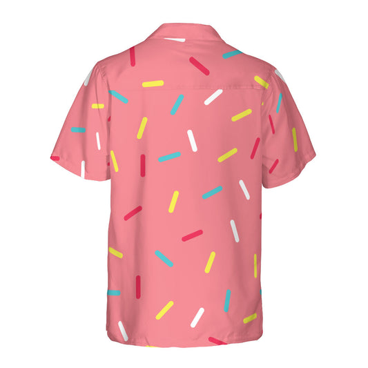 Pink Donut Sprinkle Button Up Shirt
