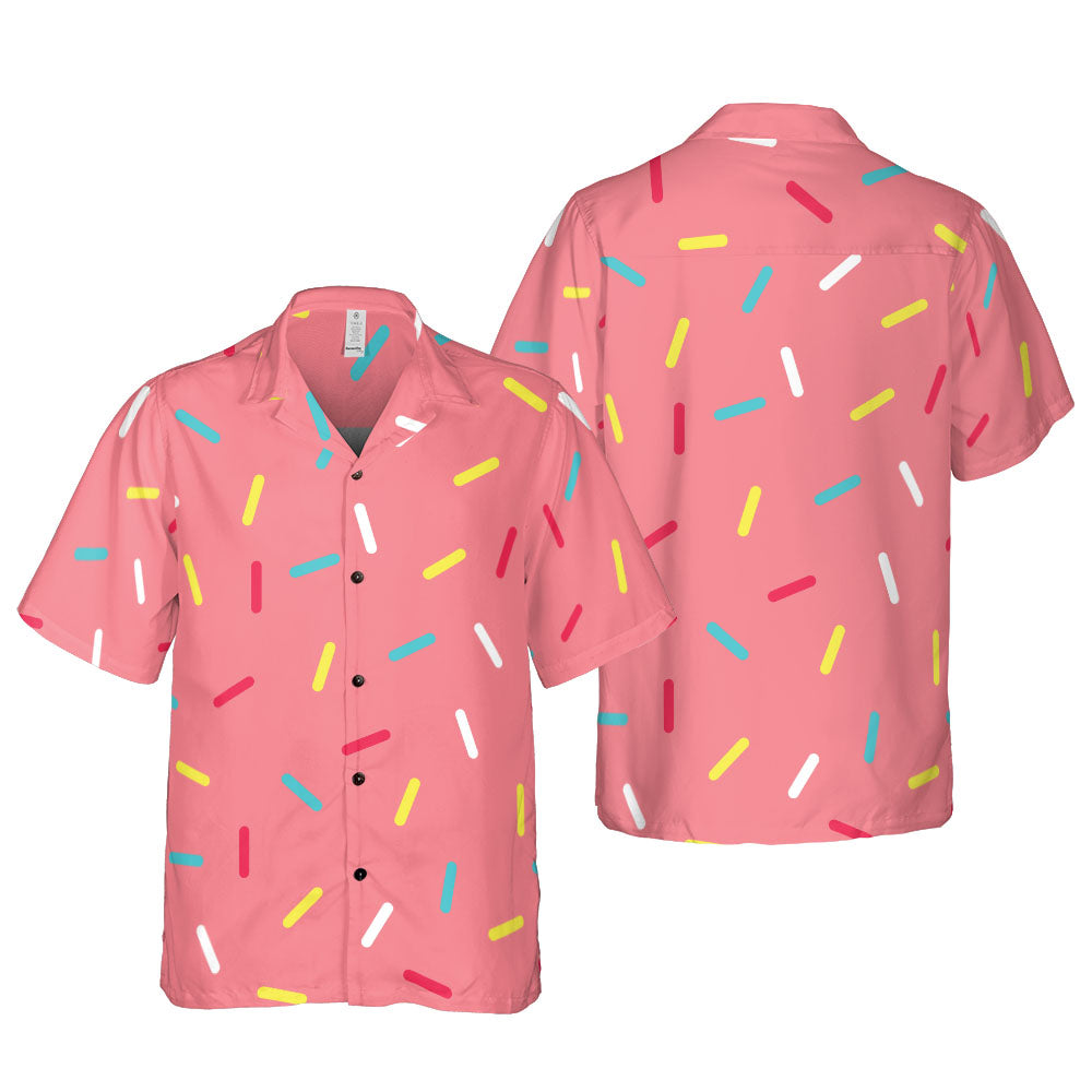 Pink Donut Sprinkle Button Up Shirt