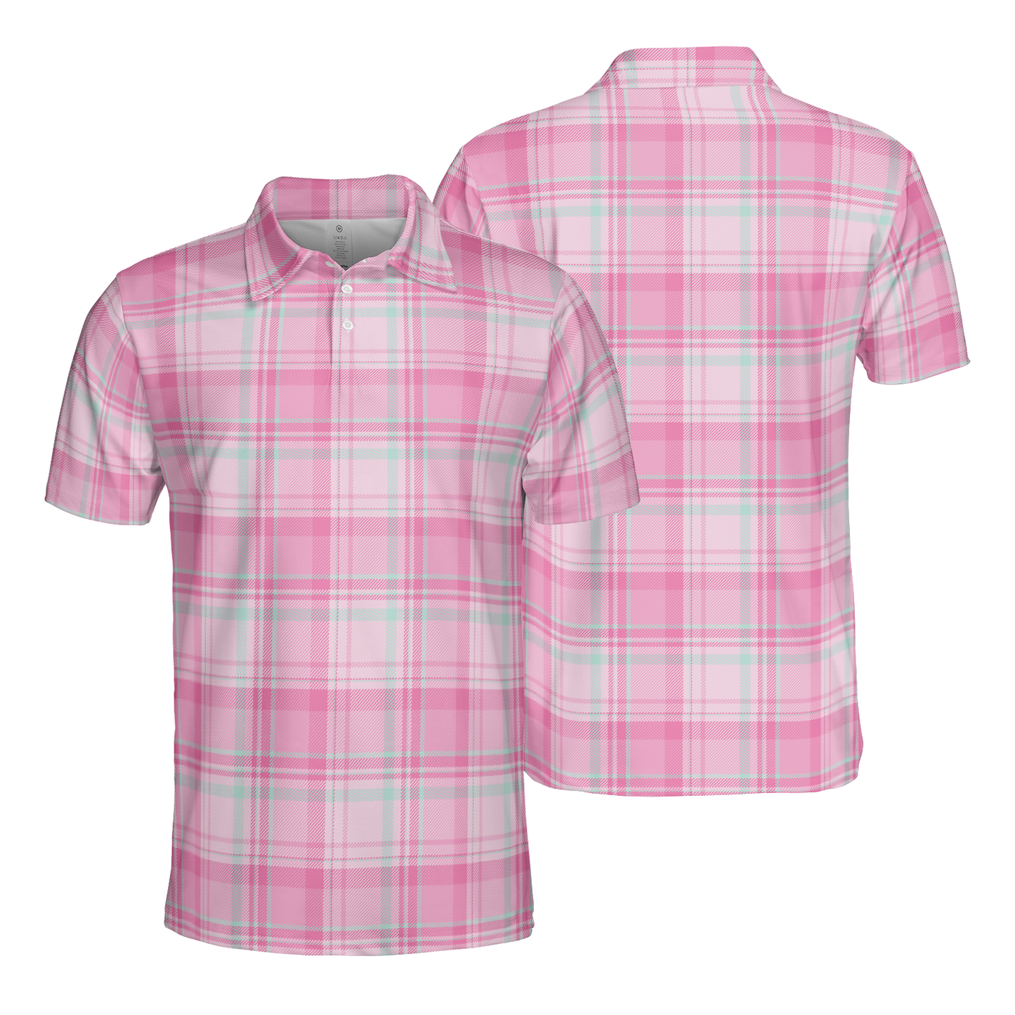 Pink Palette Plaid Polo Shirt